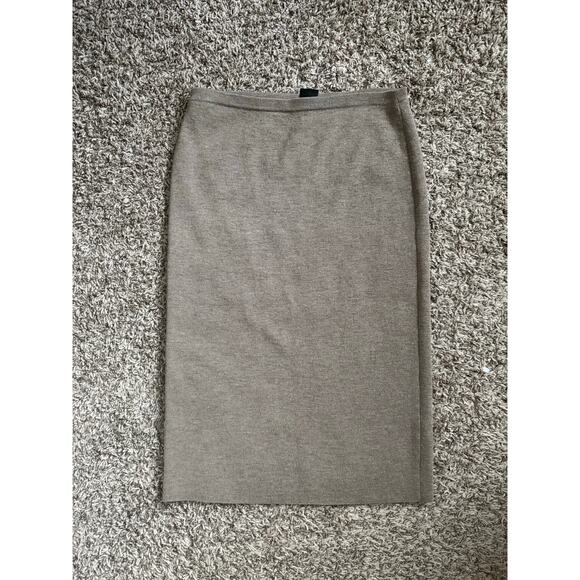 Eileen Fisher Dresses & Skirts - Eileen Fisher Long Midi Pencil Skirt 100% Wool Size Medium Petite Tan Ribbed